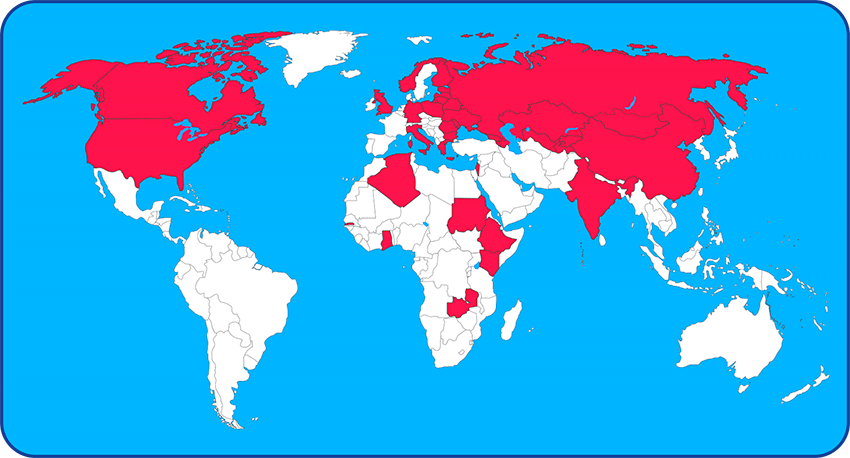 Geographie der Verkäufe von Separatoren CAD